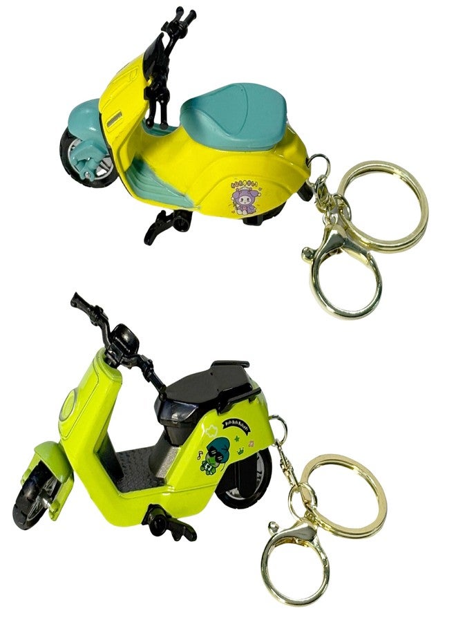 ZAFCO Mini Pushback Moving Scooty Keychain for Kids | Toy keycahin for Girls Gift | Decor for Kids backpack | Birthday Gift for Children | 1 Piece Random - Image 1